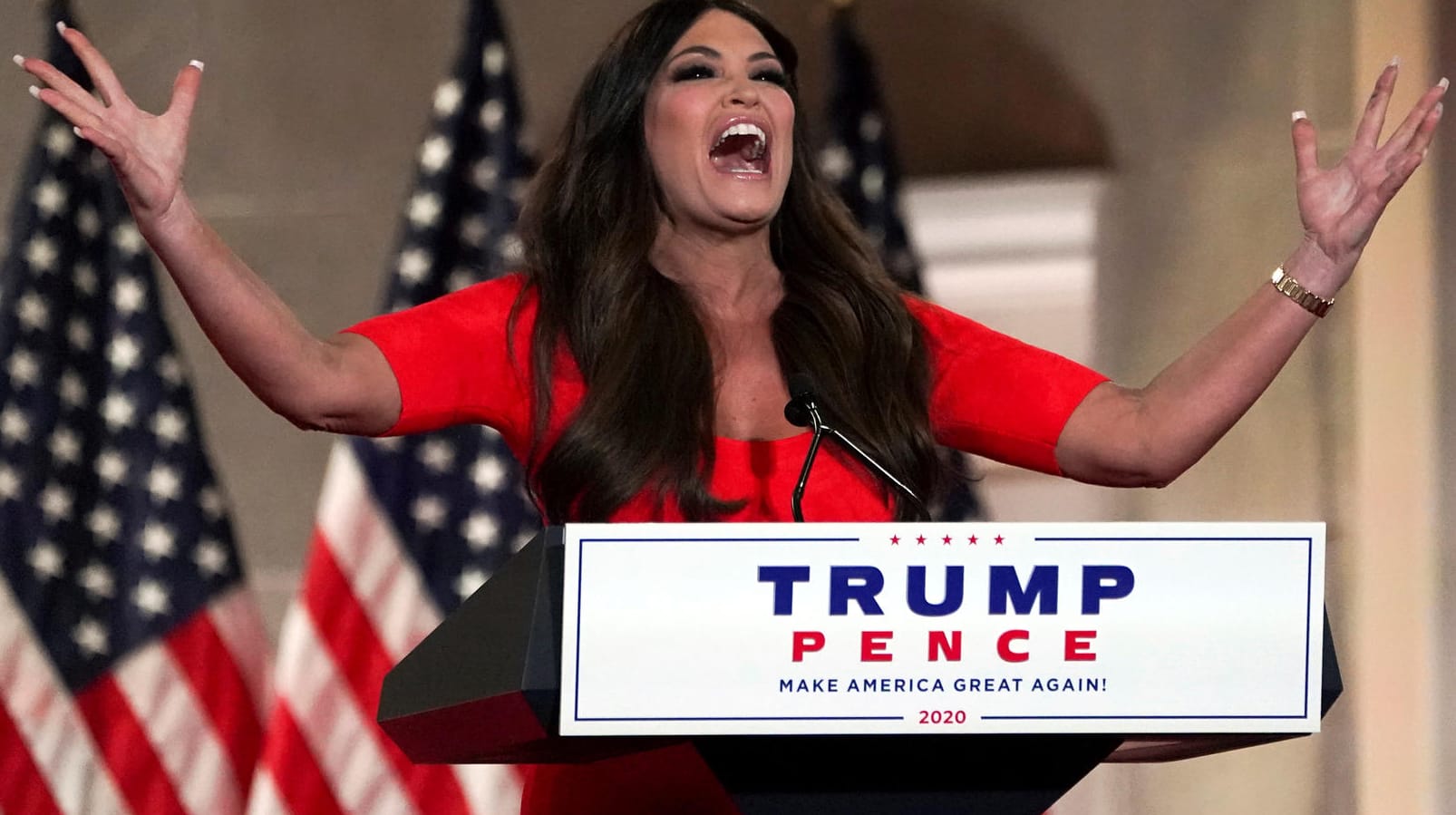 Kimberly Guilfoyle bei ihrer Rede aus Washington: "Sie wollen dieses Land zerstören".