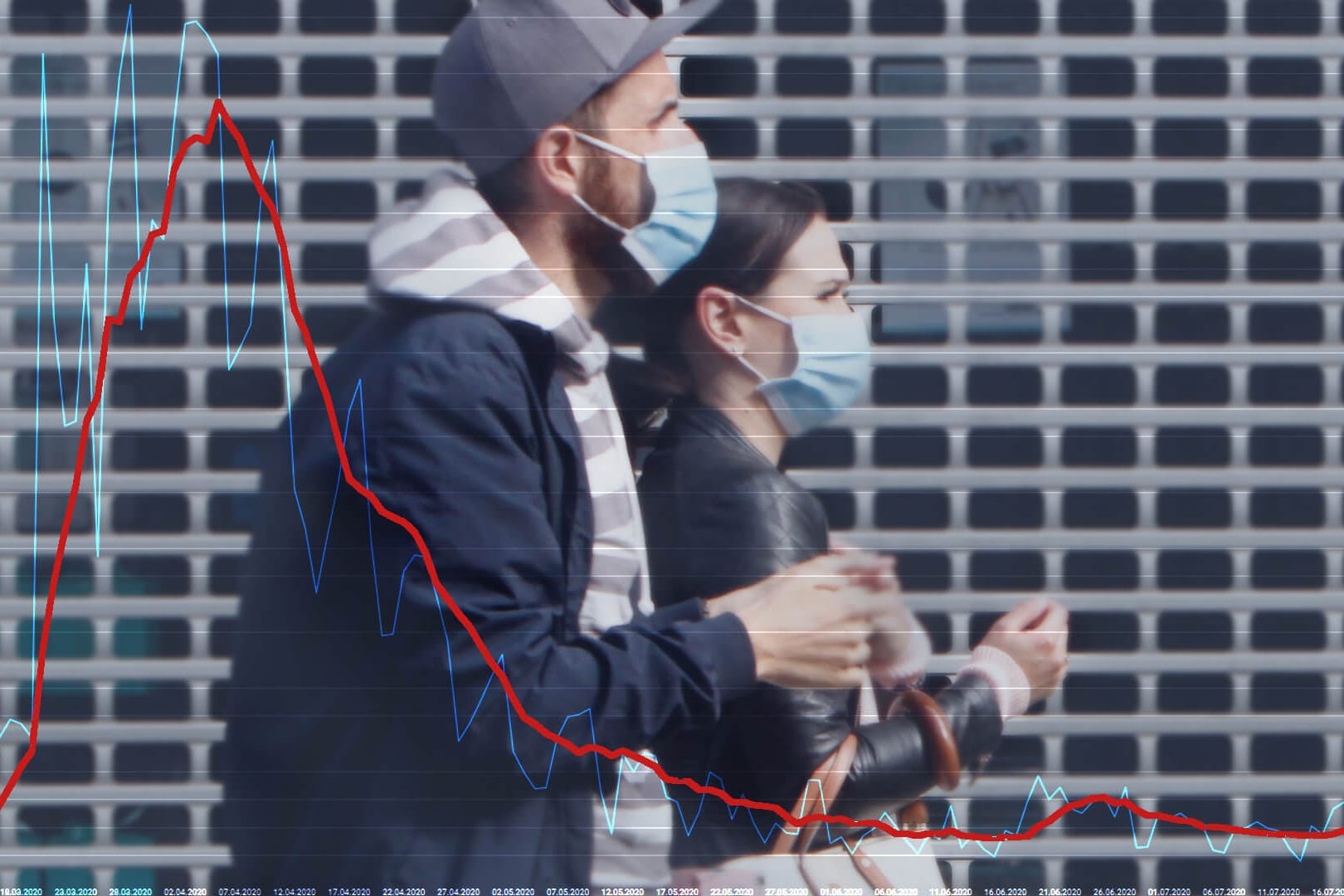 Passanten mit Alltagsmaske: Die Fallzahlen steigen wieder. Wie gefährlich ist die Situation kurz vor dem Herbst?