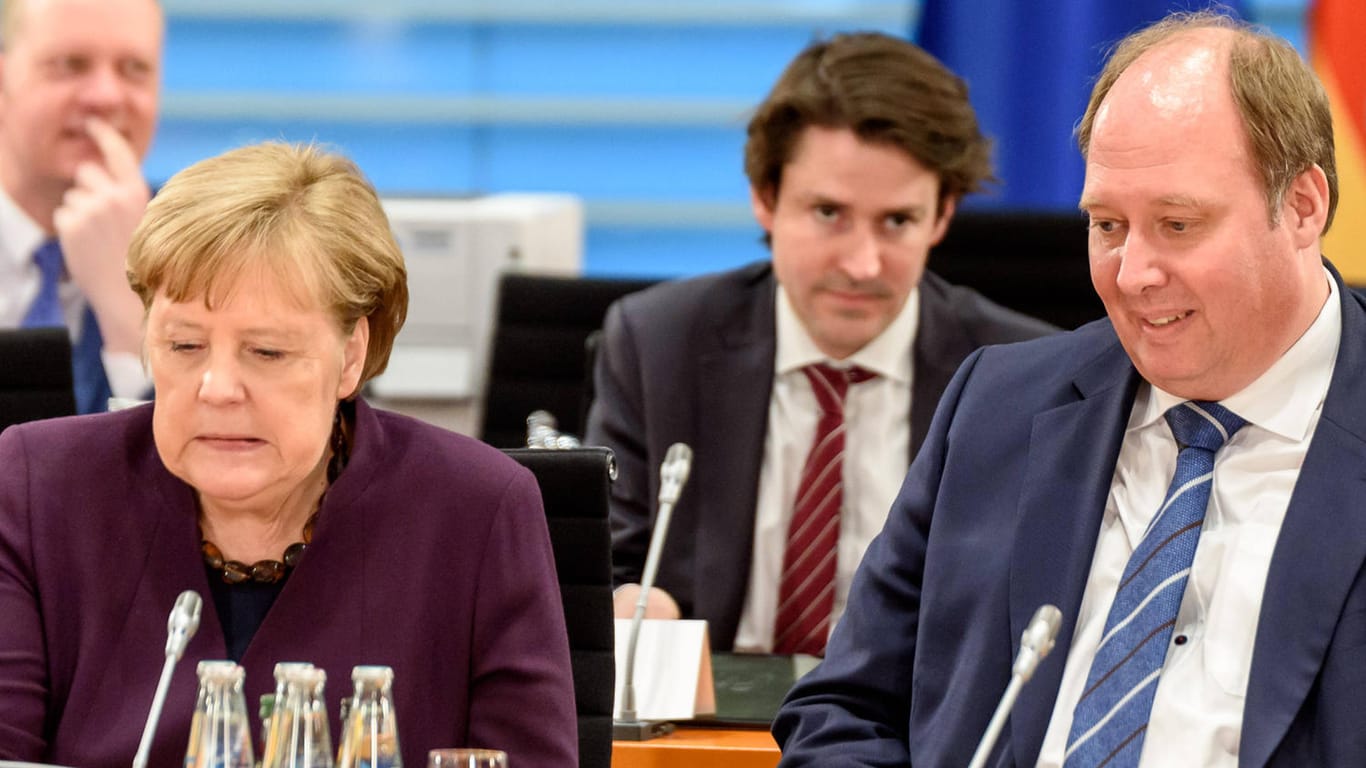 Bundeskanzlerin Angela Merkel und Kanzleramtschef Helge Braun.