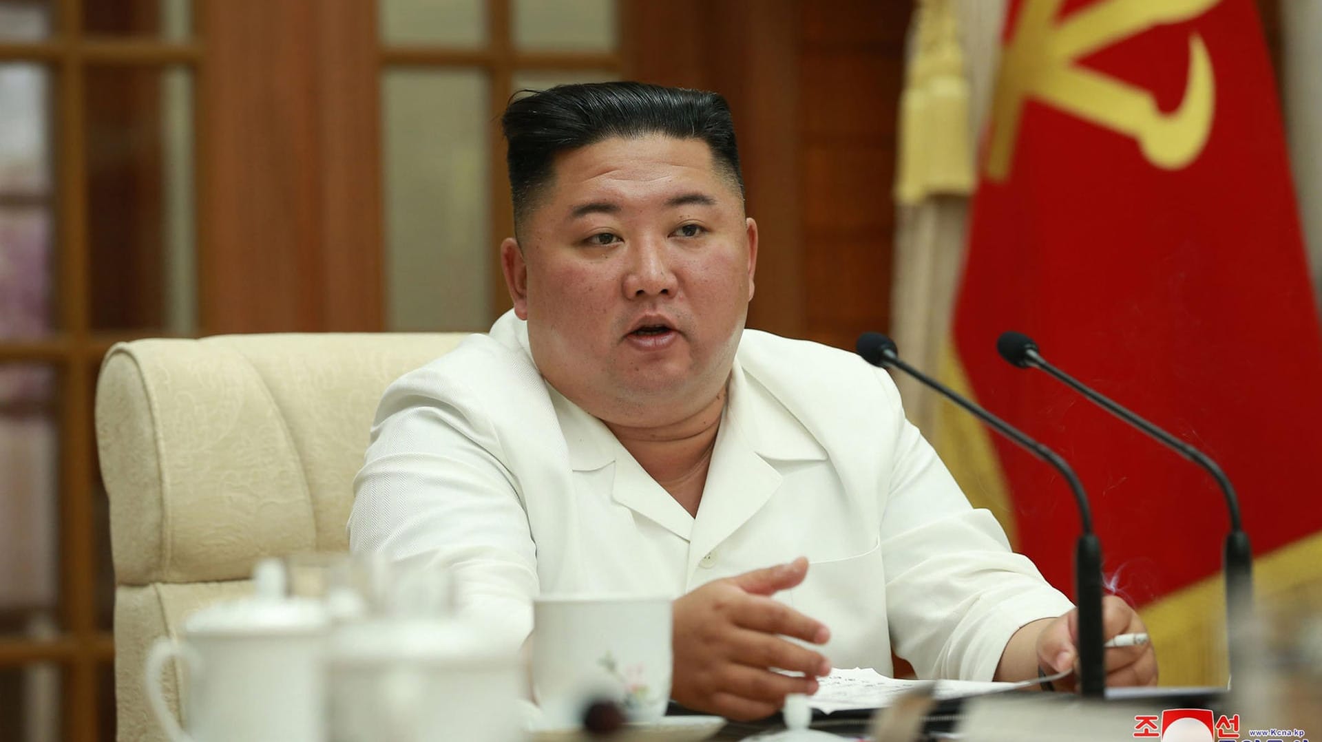 Kim Jong Un: Die neuen Fotos stammen von der staatlichen Nachrichtenagentur KNCA. Von unabhängiger Seite konnten sie nicht verifiziert werden. Kim Jong Un: Die neuen Fotos stammen von der staatlichen Nachrichtenagentur KNCA. Von unabhängiger Seite konnten sie nicht verifiziert werden.
