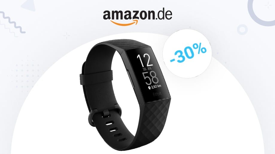 Schnäppchen-Tipp des Tages: Fitbit Charge 4 Fitnesstracker zum Rekord-Tiefstpreis.