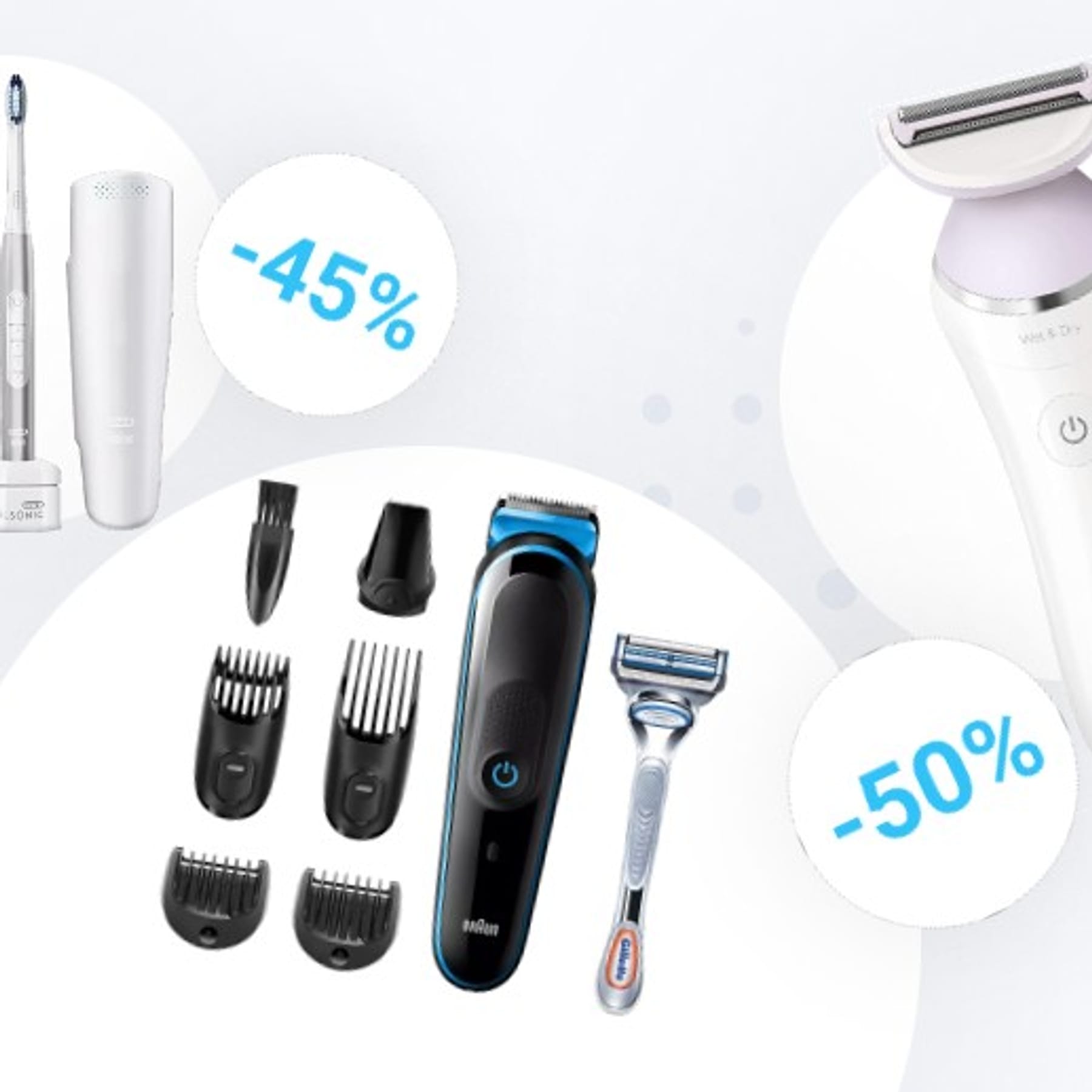 Amazon-Rasierer-Angebote: von zum Philips-Rasierer und Braun Multi-Grooming-Kit Schnäppchenpreis