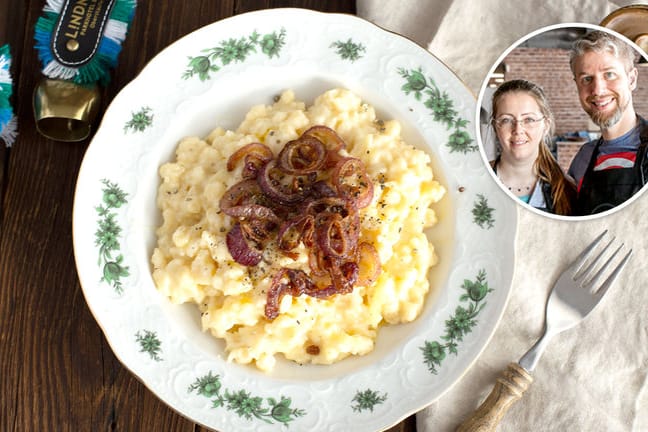 Käsespätzle: Mit Röstzwiebeln serviert sind sie ein echter Gaumenschmaus.