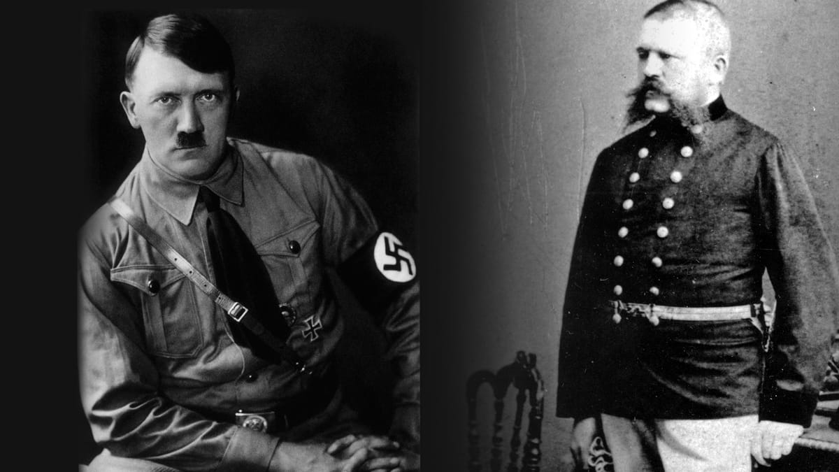 Adolf und Alois Hitler (rl.): Wie sehr beeinflusste die Erziehung den späteren Diktator? Diese Frage stellt Historiker Roman Sandgruber in einem neuen Buch (Bildcollage t-online).