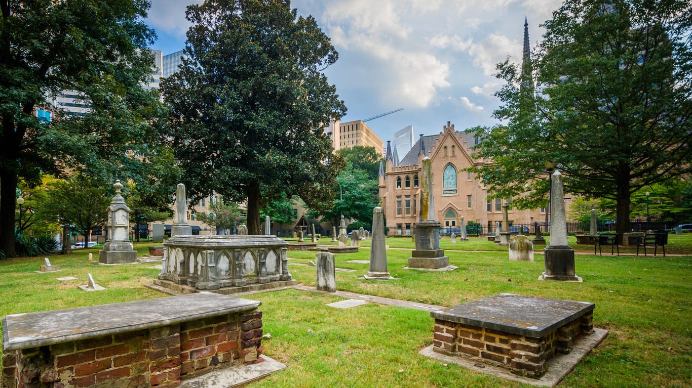 Friedhof in Charlotte: In der Stadt lebte Hester McCarnell Ford zuletzt.