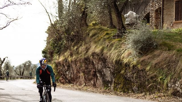 Radsporter Anton Palzer vom Team BORA-hansgrohe im Trainingslager.