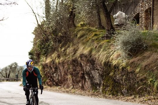 Radsporter Anton Palzer vom Team BORA-hansgrohe im Trainingslager.