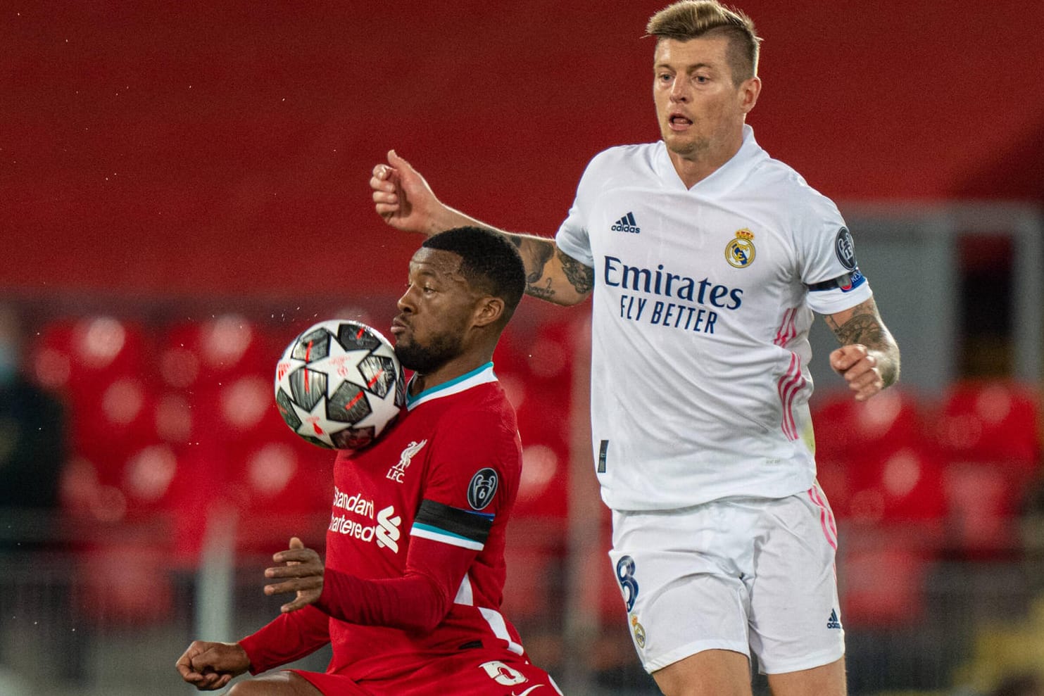 Toni Kroos im Duell mit Liverpools Georginio Wijnaldum: Beide könnten bald mit ihren Teams in der "Super League" spielen.