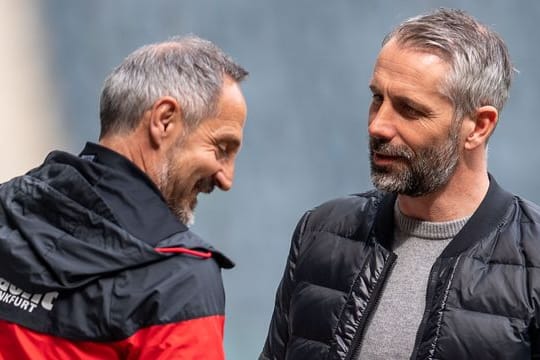 Trainer, die dank Ausstiegsklauseln den Verein wechseln können: Adi Hütter (l) und Marco Rose.