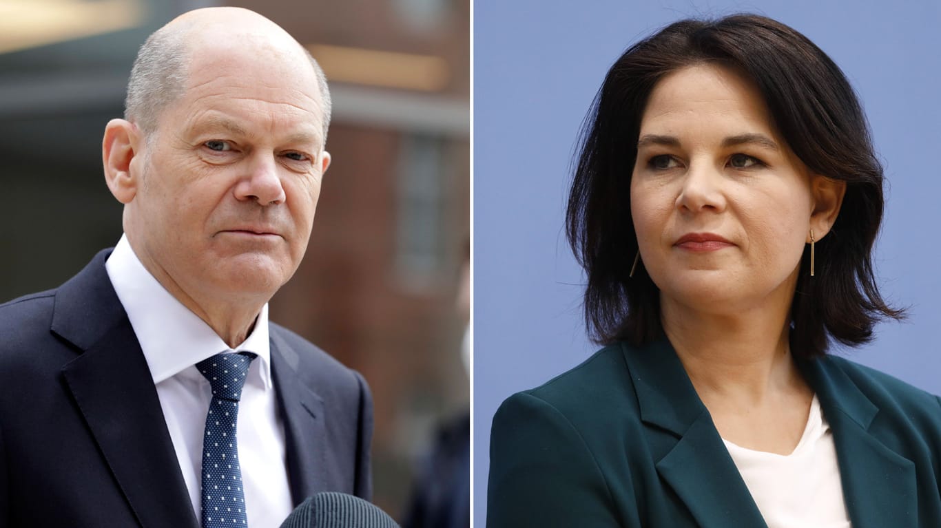 Olaf Scholz und Annalena Baerbock: Die beiden Kanzlerkandidaten kämpfen im selben Wahlkreis in Potsdam um ein Direktmandat.