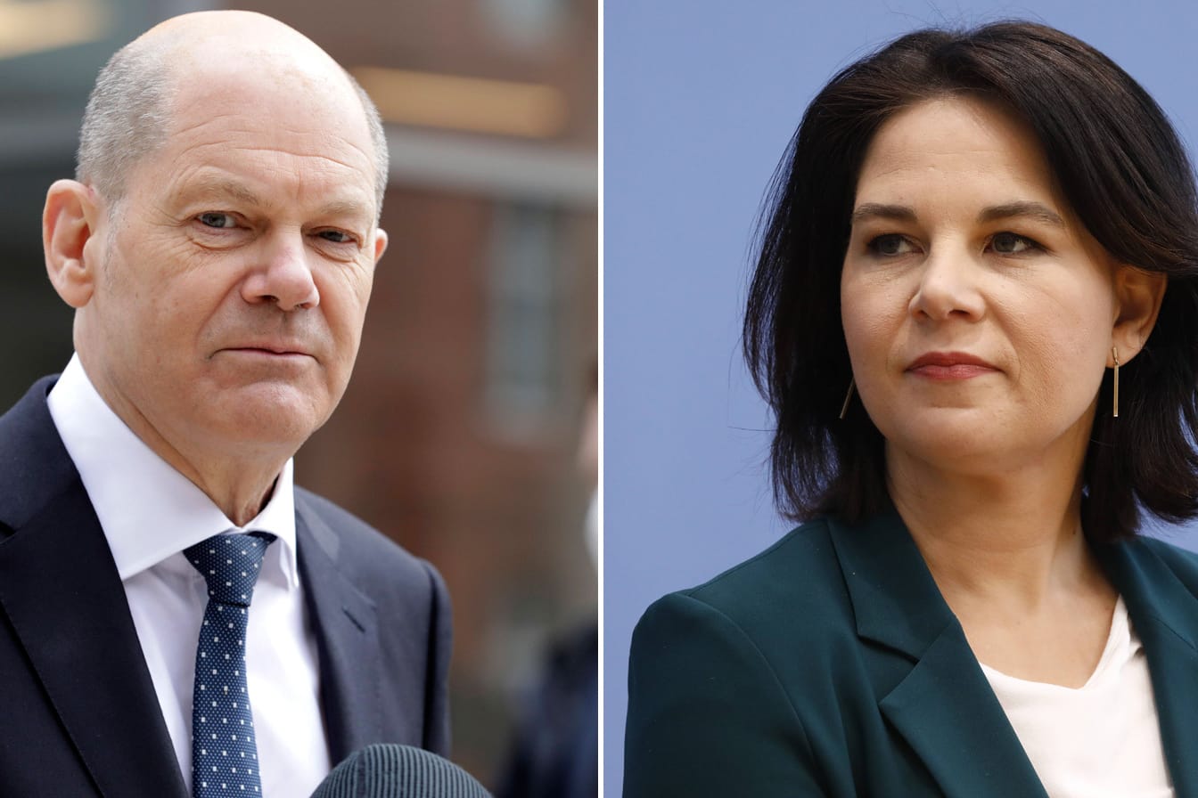 Olaf Scholz und Annalena Baerbock: Die beiden Kanzlerkandidaten kämpfen im selben Wahlkreis in Potsdam um ein Direktmandat.