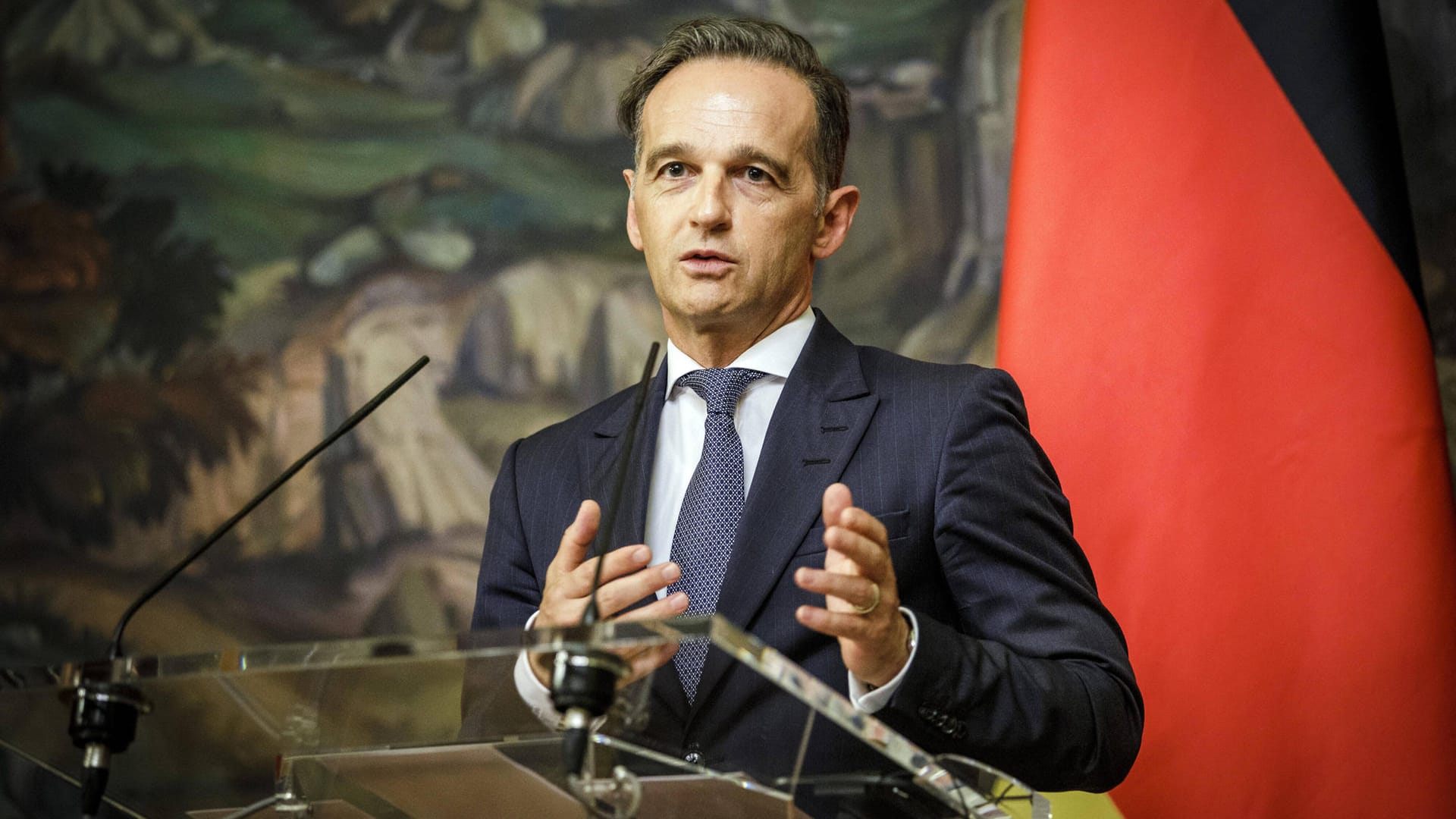 Bundesaussenminister Heiko Heiko Maas in Moskau (Archivfoto): Der Bundesaußenminister warnt vor Instrumentalisierung durch Russland. , SPD, aufgenommen waehrend einer Pressekonferenz nach dem Gespraech mit Sergej Wiktorowi Bundesaussenminister Heiko Heiko Maas in Moskau (Archivfoto): Der Bundesaußenminister warnt vor Instrumentalisierung durch Russland. , SPD, aufgenommen waehrend einer Pressekonferenz nach dem Gespraech mit Sergej Wiktorowi