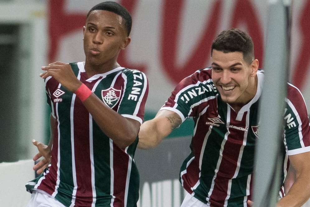 Kayky (l.) im Trikot von Fluminense: Der Flügelstürmer gilt als ein großes Talent.