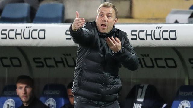 Bielefelds Trainer Frank Kramer trifft mit seinem Team am Sonntag auf Borussia Mönchengladbach. Bielefelds Trainer Frank Kramer trifft mit seinem Team am Sonntag auf Borussia Mönchengladbach.