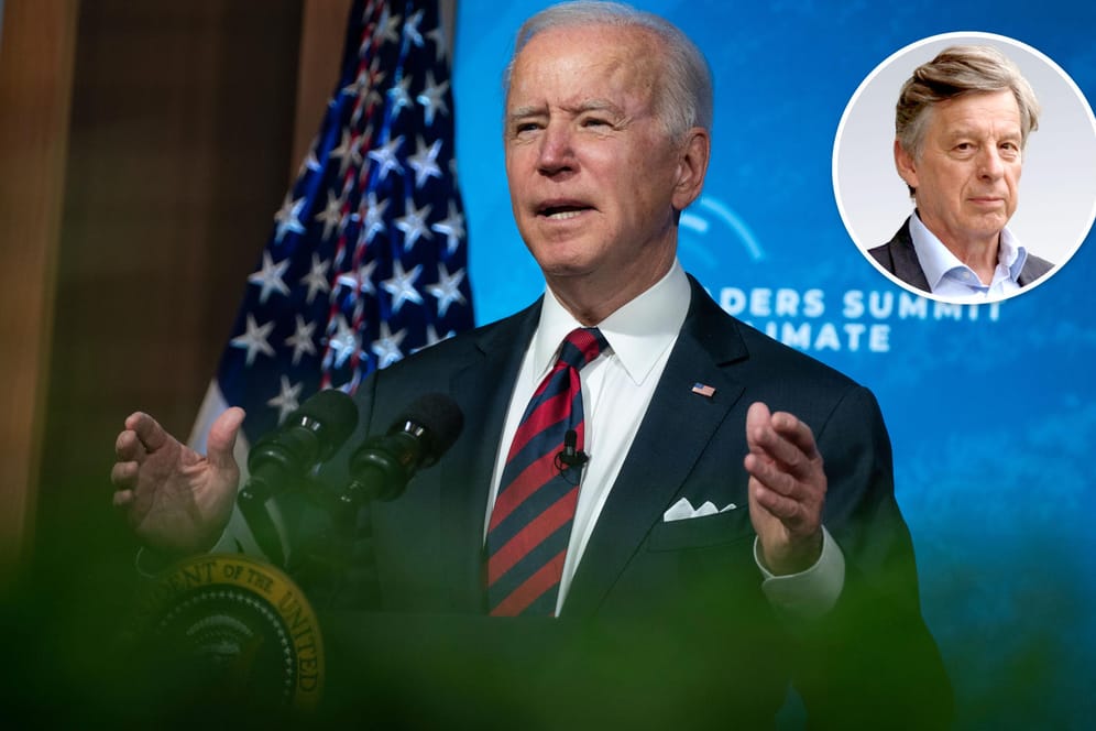 Joe Biden beim virtuellen Klimagipfel: Der US-Präsident prescht in den ersten Wochen seiner Amtszeit vor.