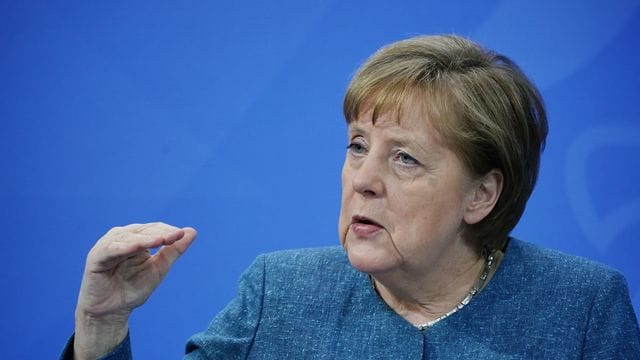 Bundeskanzlerin Angela Merkel während der Pressekonferenz nach dem Impfgipfel im Kanzleramt. Bundeskanzlerin Angela Merkel während der Pressekonferenz nach dem Impfgipfel im Kanzleramt.