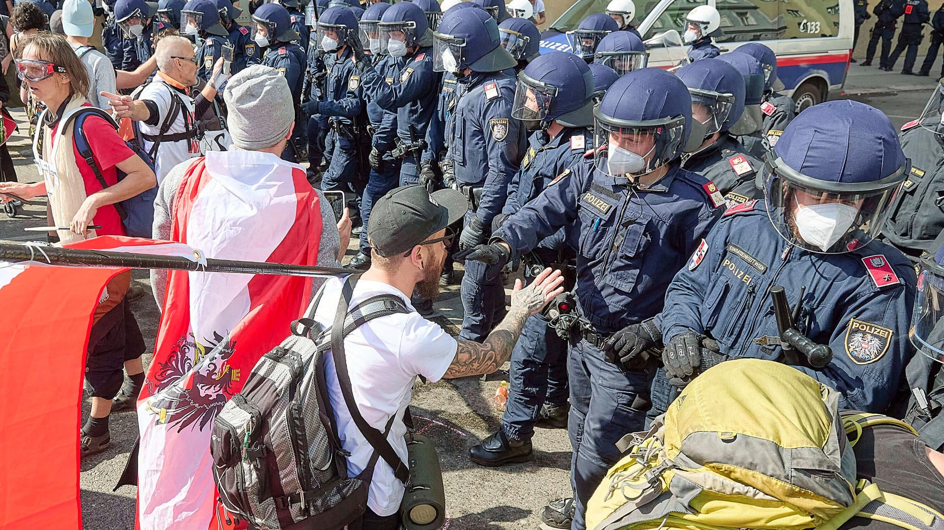 Wien: In Österreich gab es Massenproteste gegen die Corona-Maßnahmen.