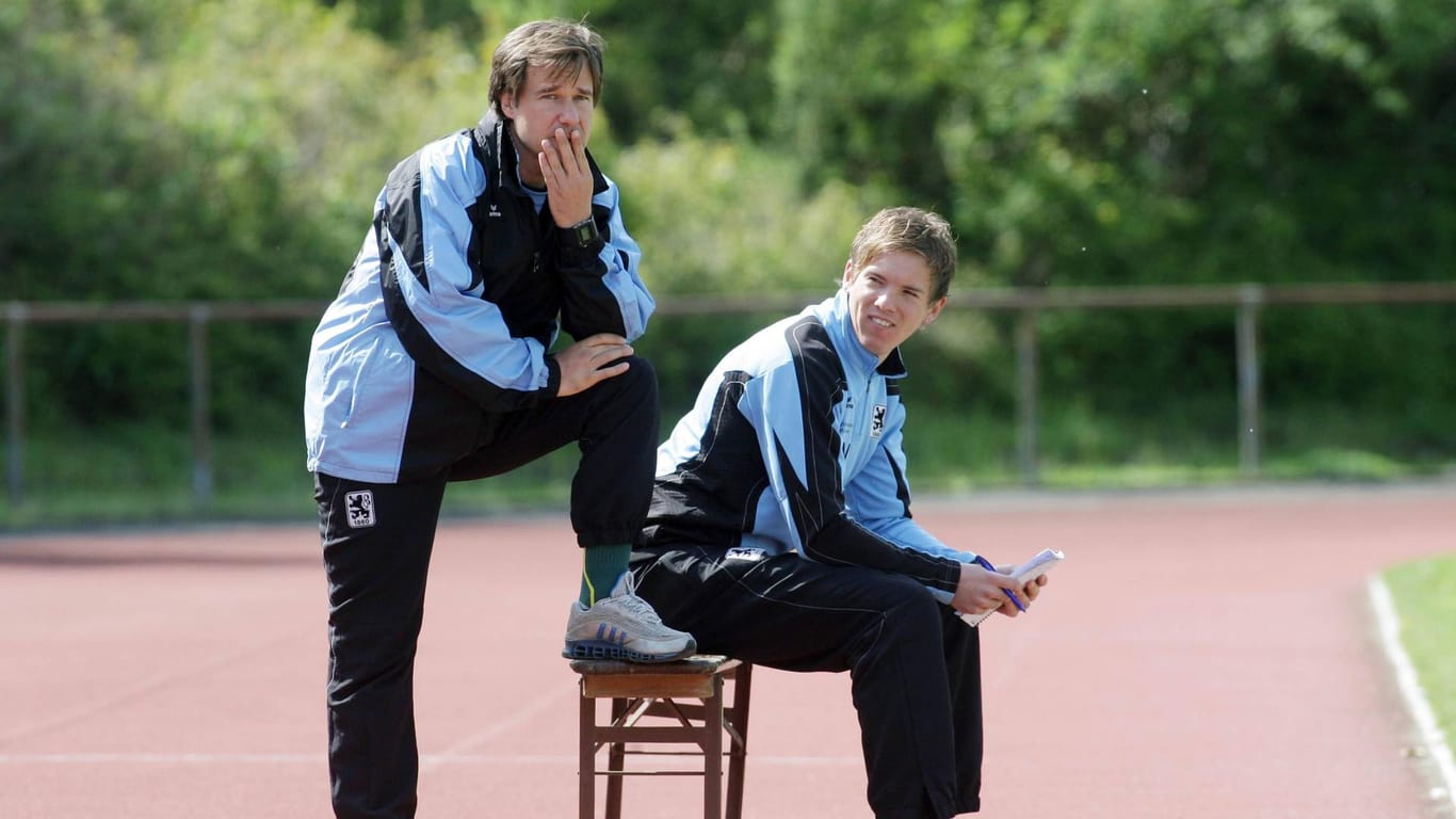 B-Junioren-Bundesliga Süd/Südwest: 1860-Trainer Ivica Erceg und Co-Trainer Julian Nagelsmann (r.) im Jahr 2010.