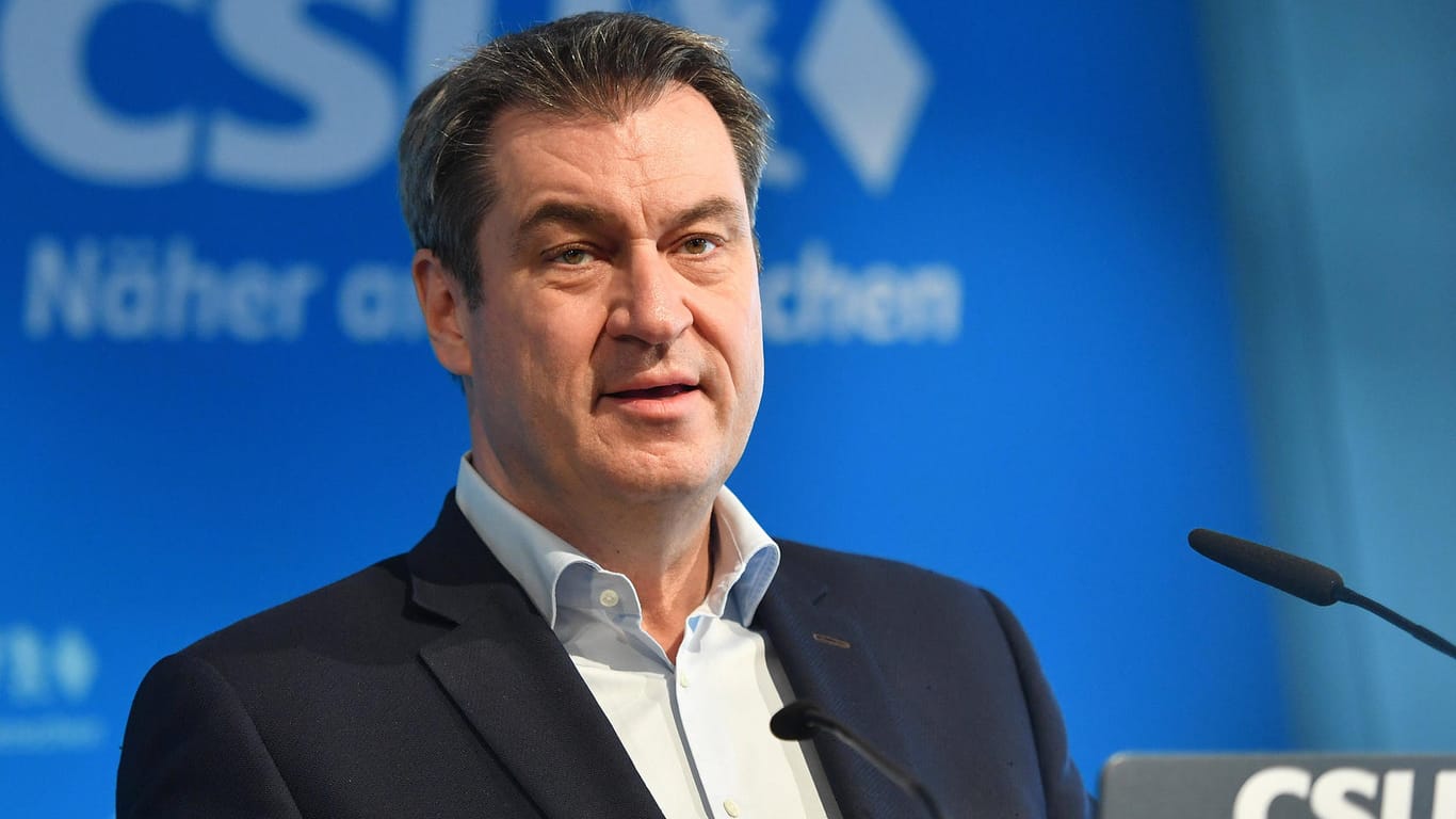 Markus Söder: Der Ministerpräsident Bayerns sprach am Dienstag nach einer Kabinettssitzung auf einer Pressekonferenz.