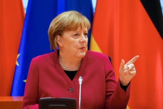 Kanzlerin Angela Merkel bei den deutsch-chinesischen Gesprächen: Beim sechsten Mal finden sie komplett online statt.