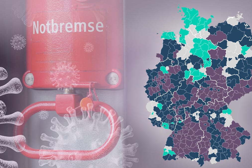 Eine Karte zeigt, wo die Schulen geschlossen werden müssen: Seit Ende April gelten in Deutschland einheitliche Regeln im Umgang mit der Corona-Pandemie.