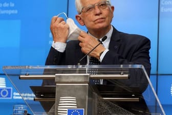 Der EU-Außenbeauftragte Josep Borrell während einer Pressekonferenz.