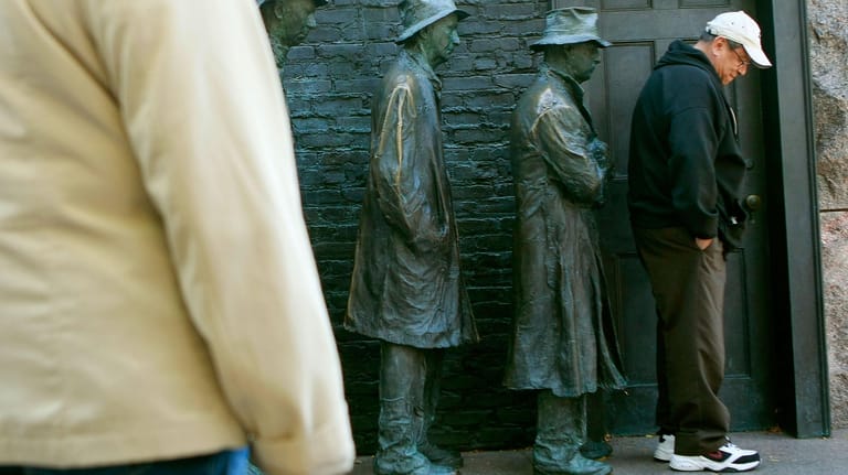 Roosevelt-Denkmal in Washington: Erinnerung an das Leid der Massenarbeitslosigkeit.