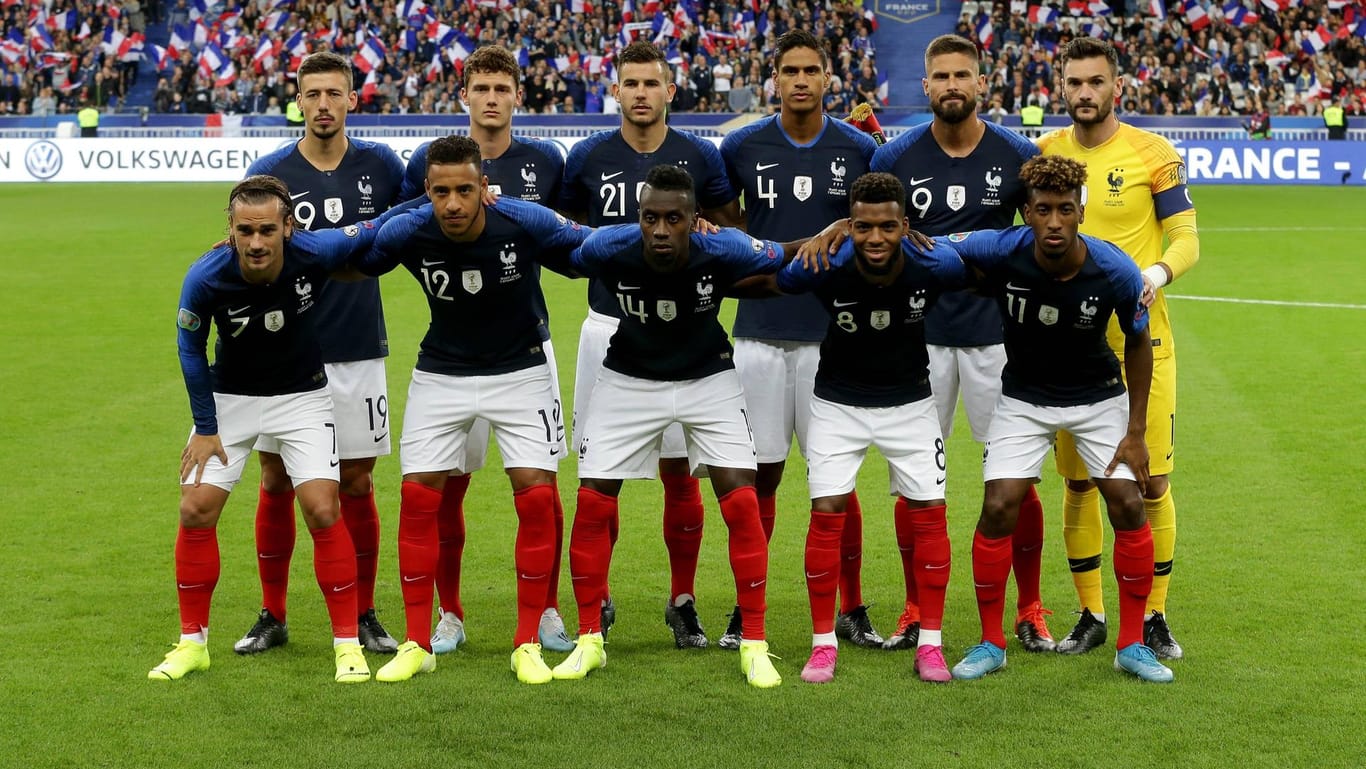 Die französische Nationalmannschaft am 7. September 2019 vor der EM-Quali gegen Albanien.