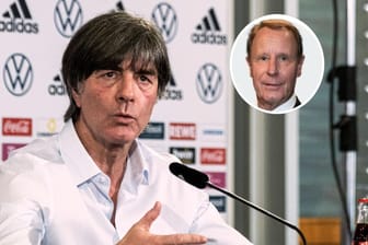 Zwei Generationen, zwei Bundestrainer: Berti Vogts (r.) analysiert die Kadernominierung seines Nachfolgers Joachim Löw für die EM 2021.