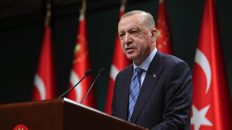 Recep Tayyip Erdoğan: Der türkische Präsident stellt sich im Nahostkonflikt auf die Seite der Palästinenser.