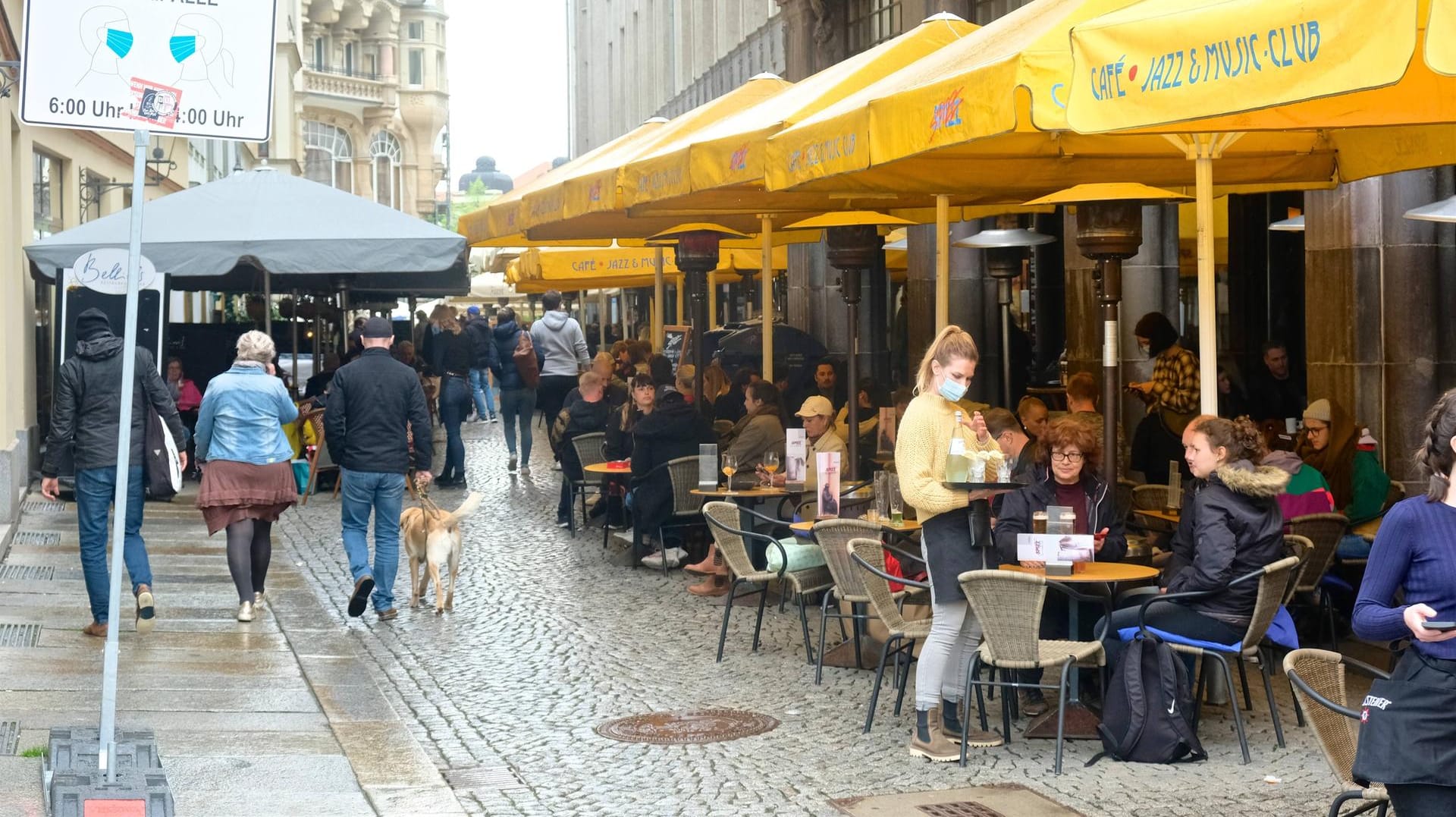 Leipzig: Seit einigen Tagen darf hier die Außengastronomie wieder öffnen.