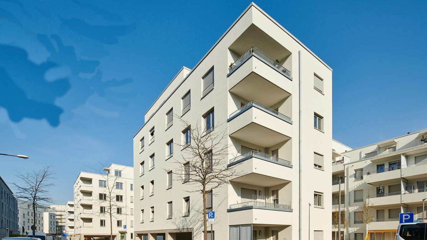 Blick auf einen Wohnblock: Das Neubauprojekt befindet sich in der Kalker Hauptstraße.