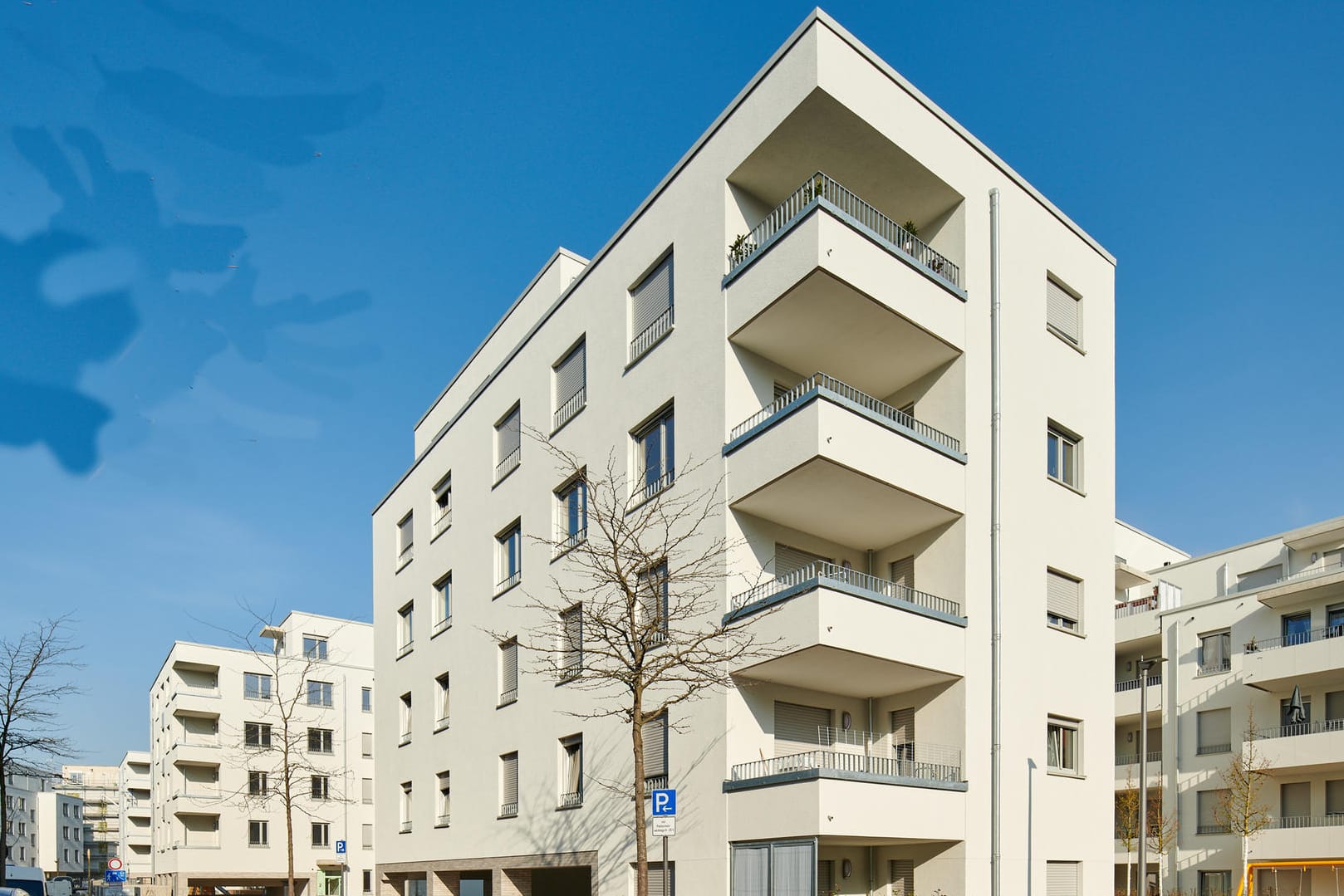 Blick auf einen Wohnblock: Das Neubauprojekt befindet sich in der Kalker Hauptstraße.