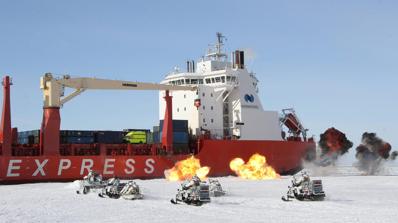 Russische Militärübungen in der Antarktis: Das Gebiet ist zum Ziel wirtschaftlicher Interessen geworden.