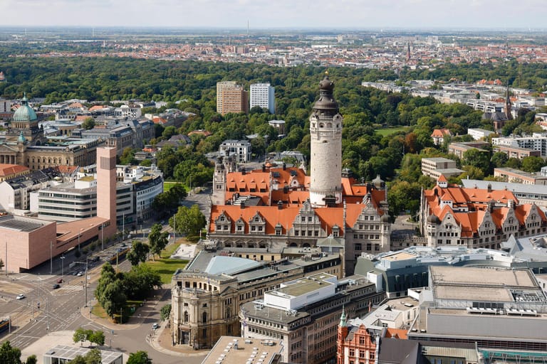 Leipzig von oben: In der sächsischen Stadt wird auch die gleichnamige Mundart gesprochen.