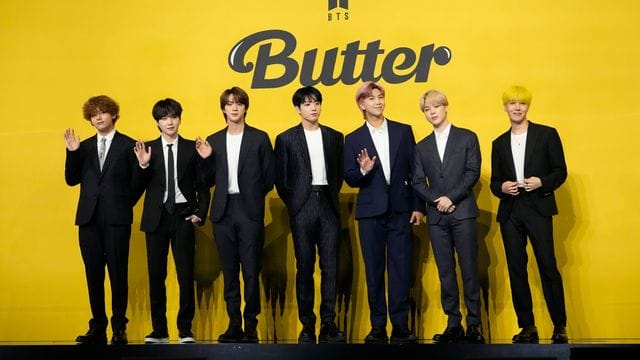 Mitglieder der südkoreanischen K-Pop-Band BTS in Seoul.