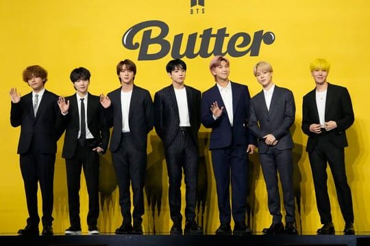 Mitglieder der südkoreanischen K-Pop-Band BTS in Seoul.