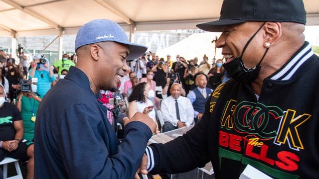 Rap-Legenden unter sich: Nas (l. Rap-Legenden unter sich: Nas (l.