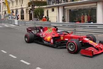 Charles Leclerc auf der Strecke in Monte Carlo.