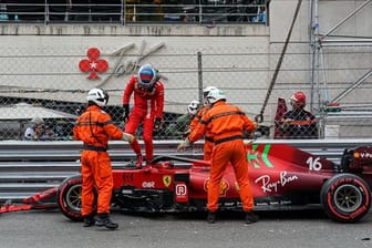 Im Qualifying setzte Charles Leclerc seinen Ferrari in die Leitplanken.