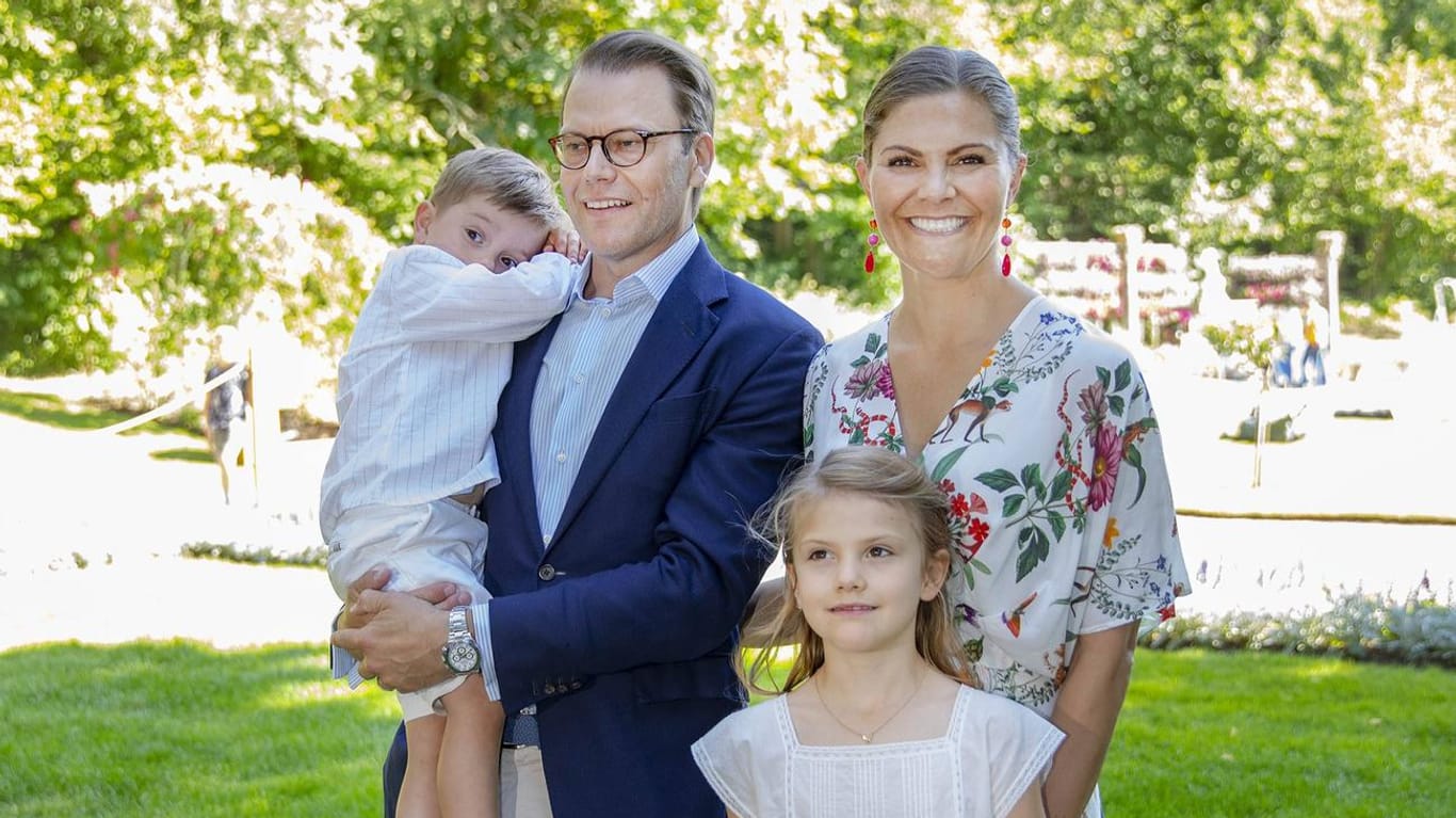 Die schwedischen Royals: Prinz Oscar, Prinz Daniel, Kronprinzessin Victoria und Prinzessin Estelle.