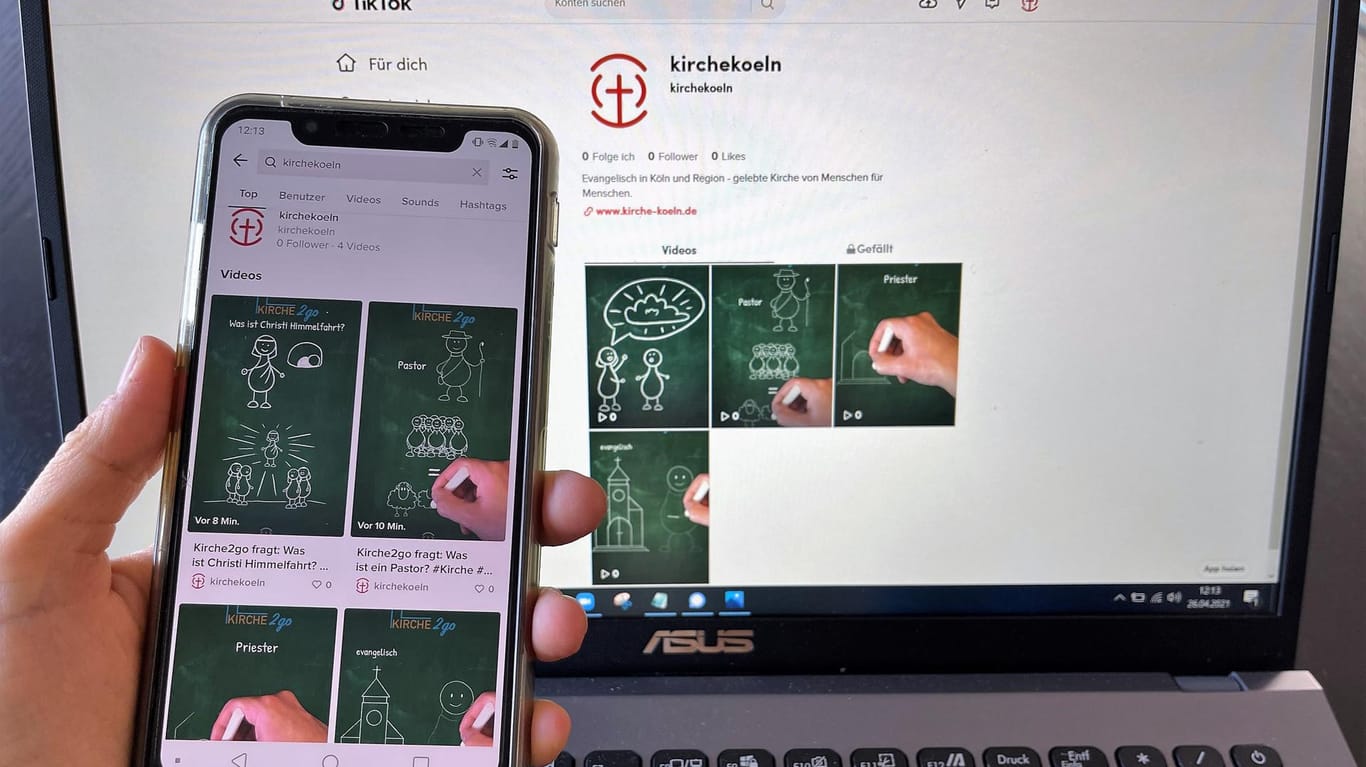 Per App oder via Laptop: Die neue Tiktok-Präsenz des Evangelischen Kirchenverbands Köln und Region soll Kinder, Jugendliche und junge Erwachsene erreichen.