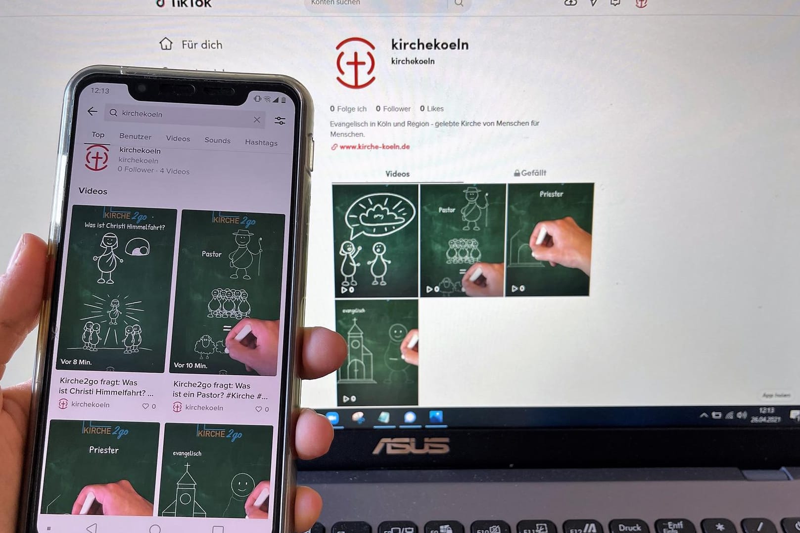 Per App oder via Laptop: Die neue Tiktok-Präsenz des Evangelischen Kirchenverbands Köln und Region soll Kinder, Jugendliche und junge Erwachsene erreichen.