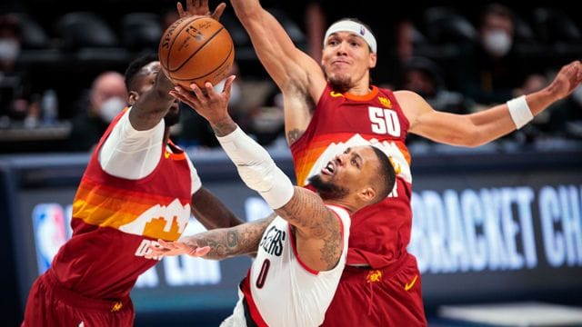 Auch die Leistung von Damian Lillard (M.