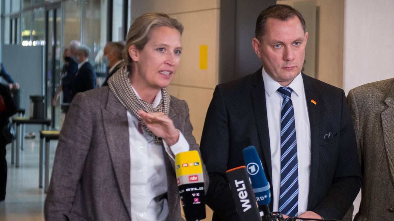 Alice Weidel (l) und Tino Chrupalla: Sie treten als Spitzenduo für die AfD an.