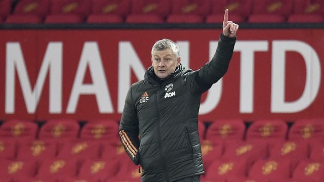 Trainer Ole Gunnar Solskjaer will mit Manchester United die Europa League gewinnen. Trainer Ole Gunnar Solskjaer will mit Manchester United die Europa League gewinnen.