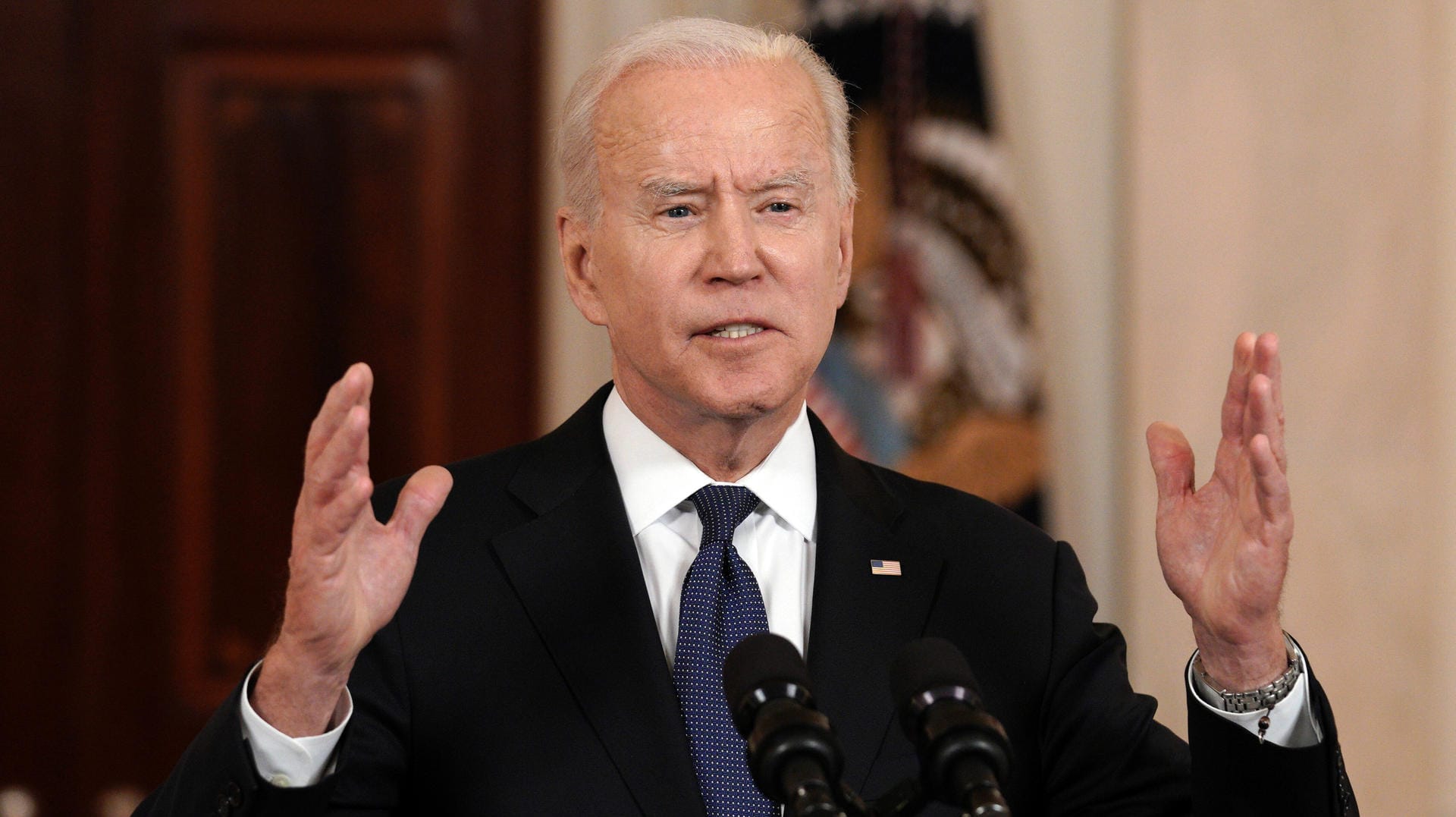 US-Präsident Joe Biden: Er sei "von Anfang an" gegen das Projekt gewesen. US-Präsident Joe Biden: Er sei "von Anfang an" gegen das Projekt gewesen.