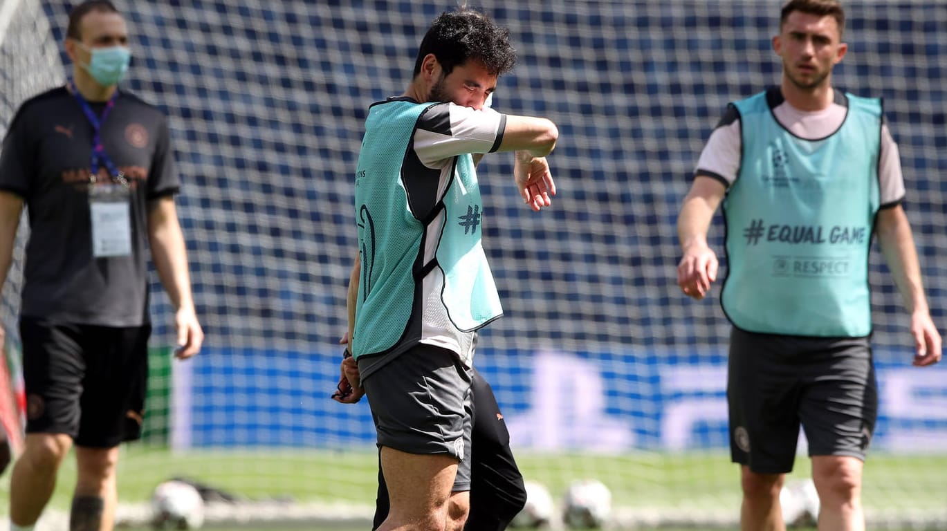 Im Training für das große Finale mit ManCity: Ilkay Gündogan.