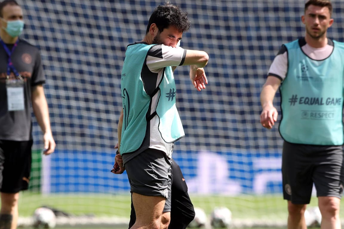 Im Training für das große Finale mit ManCity: Ilkay Gündogan.