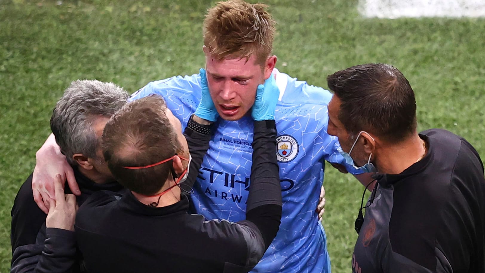 Völlig aufgelöst: Kevin De Bruyne bei seiner Auswechslung im Champions-League-Finale.